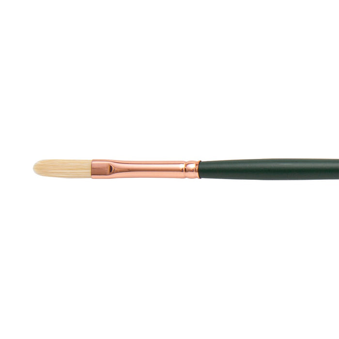 Silver Brush - Grand Prix Long Handle Hog Bristle Brush - Extra Long Filbert 1027