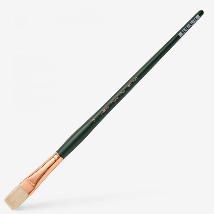 Silver Brush - Grand Prix Long Handle Hog Bristle Brushes - Flat 1002
