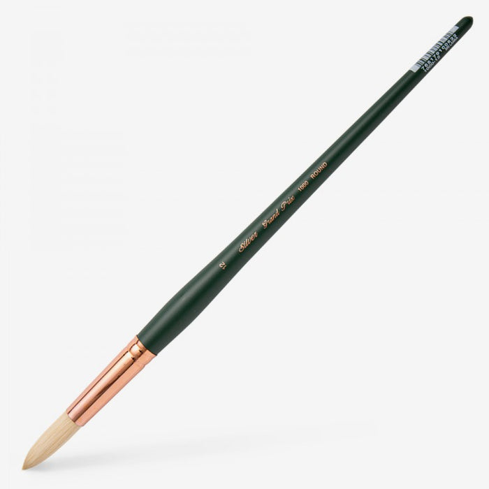 Silver Brush - Grand Prix Long Handle Hog Bristle Brushes - Round 1000