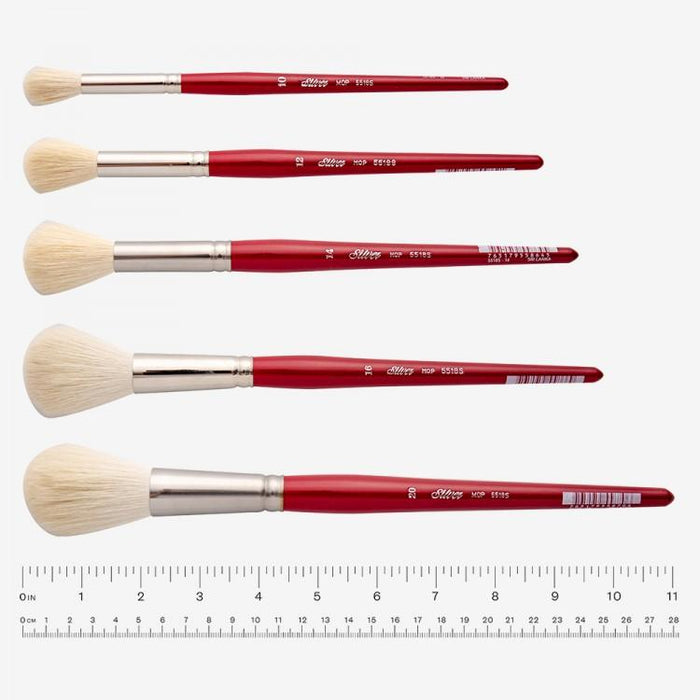 Silver Brush - Mops Goat Hair Short Handle Brushes - Round