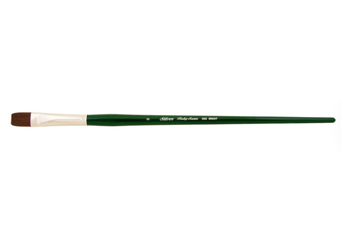 Silver Brush - Ruby Satin Long Handle Brushes - Bright 2502