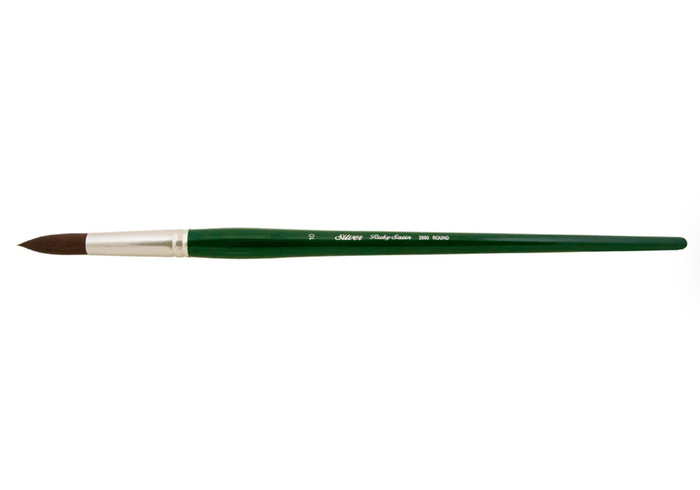 Silver Brush - Ruby Satin Long Handle Brushes - Round 2500