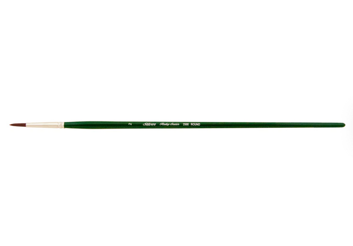 Silver Brush - Ruby Satin Long Handle Brushes - Round 2500