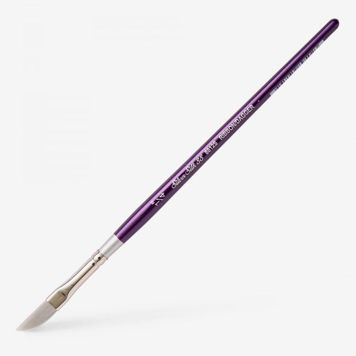 Silver Silk 88 Short Handle Brush – Ribbon / Dagger 8812S