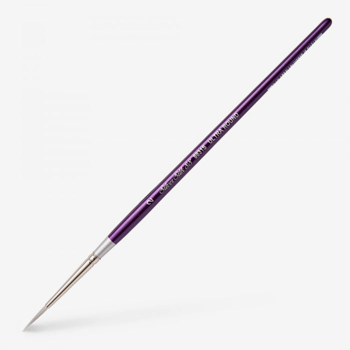 Silver Silk 88 Short Handle Brush – Ultra Round 8831S