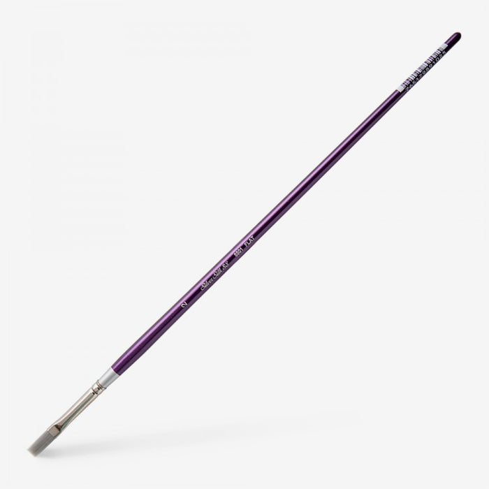 Silver Silk 88 Synthetic Long Handle Brush – Flat 8801