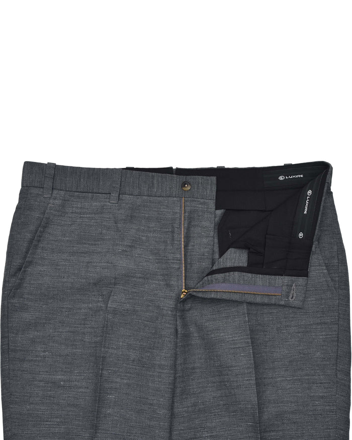 Solbiati Ash Grey Linen Dress Pant