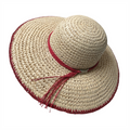 Sombrero Playero Paja Rojo PREMIER