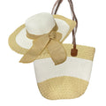Sombrero Y Bolsa Beige/Hueso Mussi