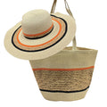 Sombrero Y Bolsa Beige/Naranja Mussi