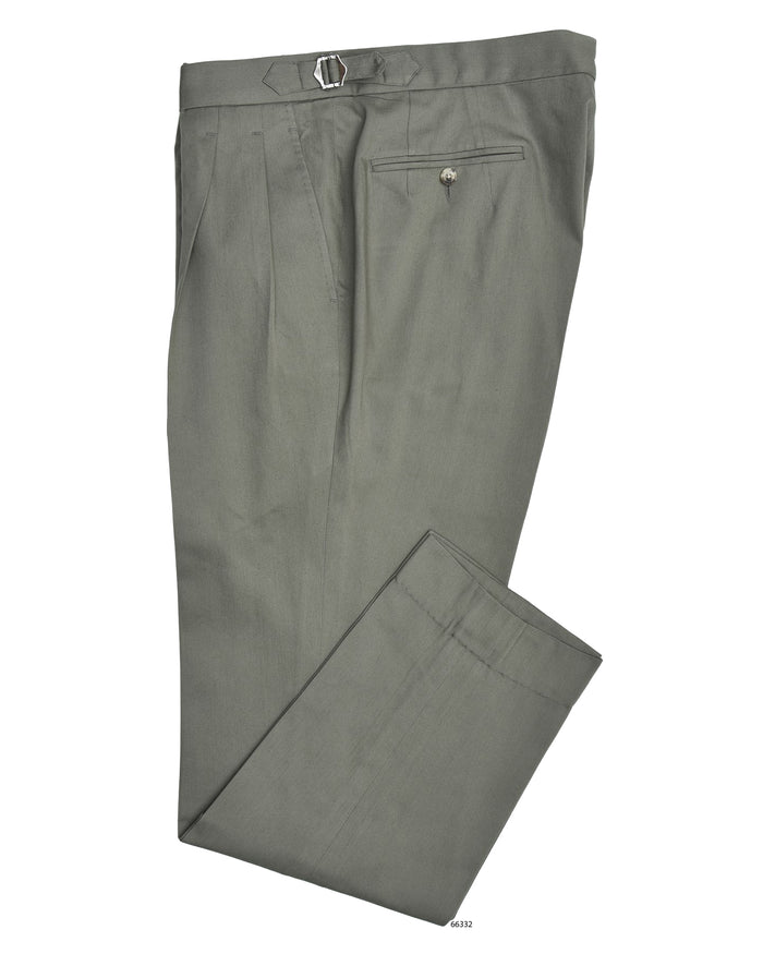 Sondrio: Washed Olive Twill