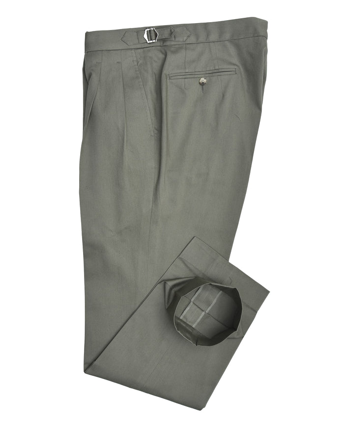 Sondrio: Washed Olive Twill