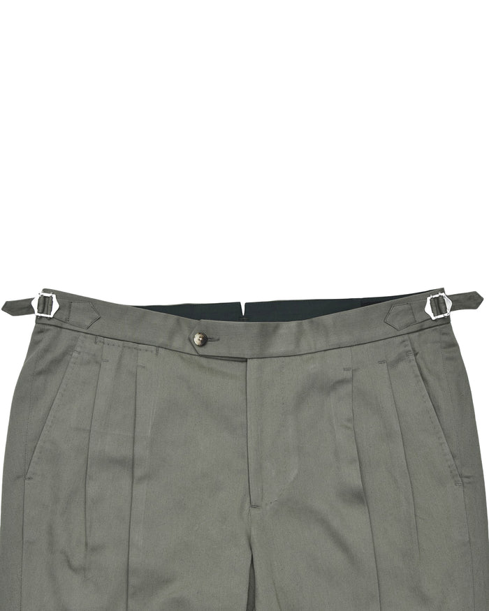 Sondrio: Washed Olive Twill