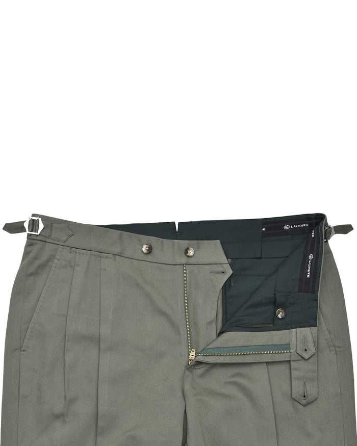 Sondrio: Washed Olive Twill