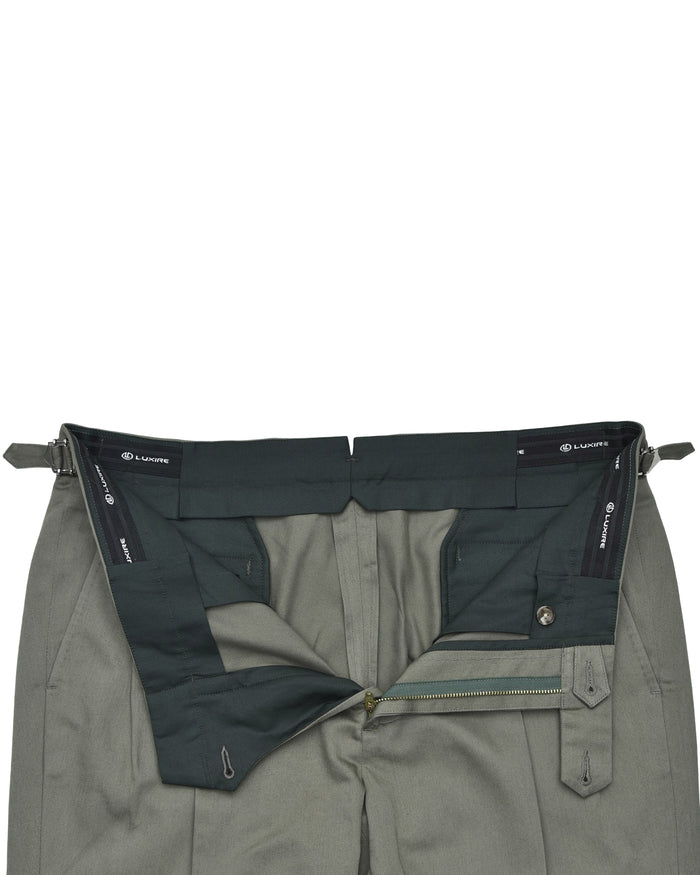 Sondrio: Washed Olive Twill