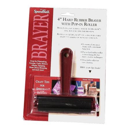 Soft Rubber Brayer 4in (Red)