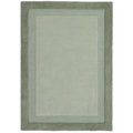Stacked Borders Soft Green Rug. Made from 100% wool featuring a border design.