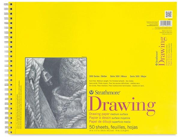 Strathmore 300 Series Drawing Pad 70lb. Medium 14x17 50sht