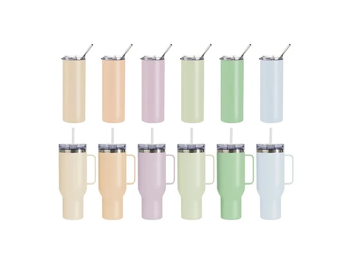 Sublimation 20oz/600ml Stainless Steel Tumbler with Straw & Lid(Matte, Green)