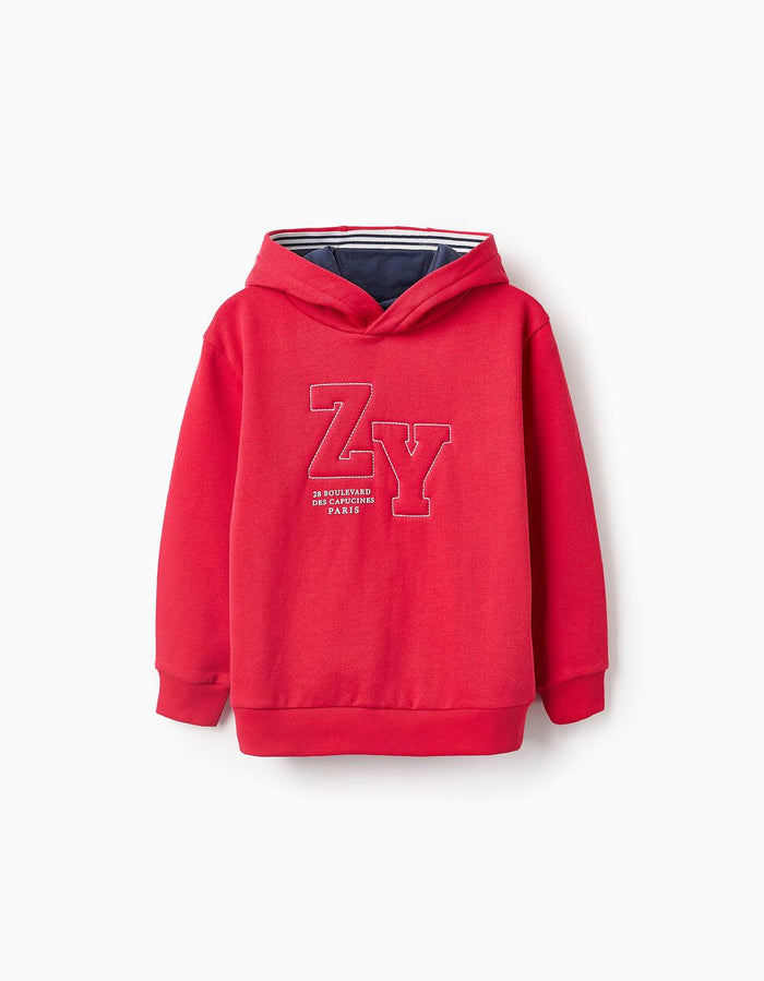 Sudadera Perchada Con Capucha Para Niño Color Rojo 'Zy Paris' ZIPPY