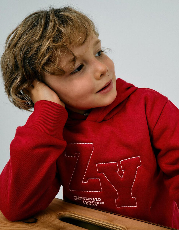 Sudadera Perchada Con Capucha Para Niño Color Rojo 'Zy Paris' ZIPPY