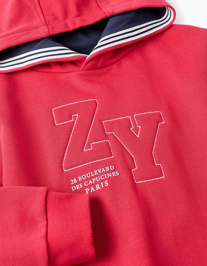 Sudadera Perchada Con Capucha Para Niño Color Rojo 'Zy Paris' ZIPPY