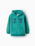 Sudadera Polar Con Capucha Para Niño ZY Verde ZIPPY