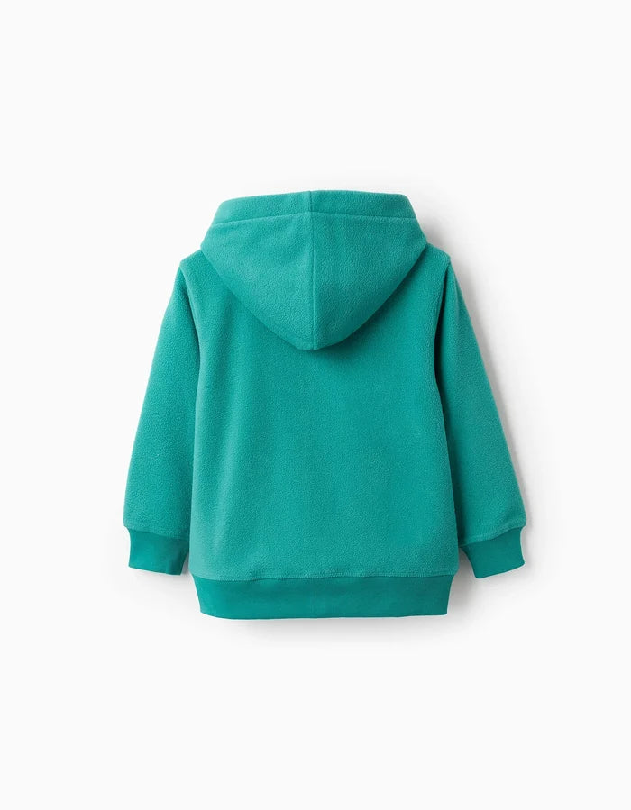 Sudadera Polar Con Capucha Para Niño ZY Verde ZIPPY