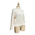Suéter Hueso/Negro Cuello Alto Para Dama MUSSI