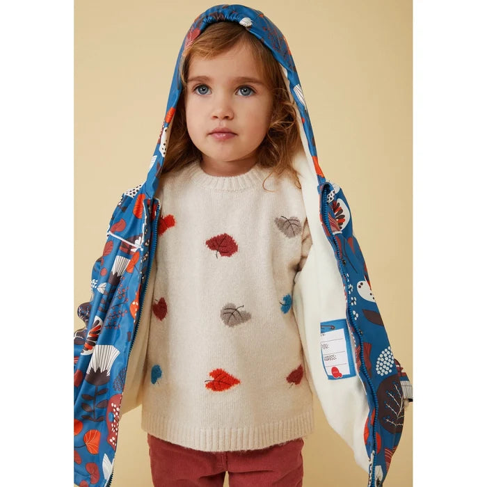 Suéter Punto Estampado Hojas Niña BOBOLI