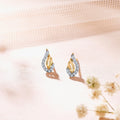 Symphony Yellow Gold & Diamond Stud Earring