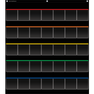 Teacher Created Black Storage Pocket Chart, 35 Pockets (TCR 20844)