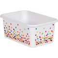 Teacher Created Confetti Small Plastic Storage Bin (TCR 20888)
