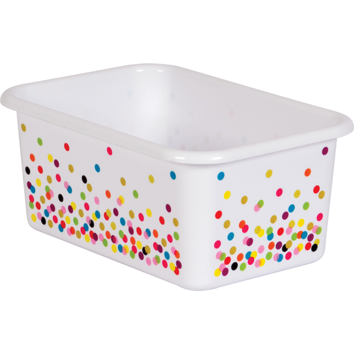 Teacher Created Confetti Small Plastic Storage Bin (TCR 20888)