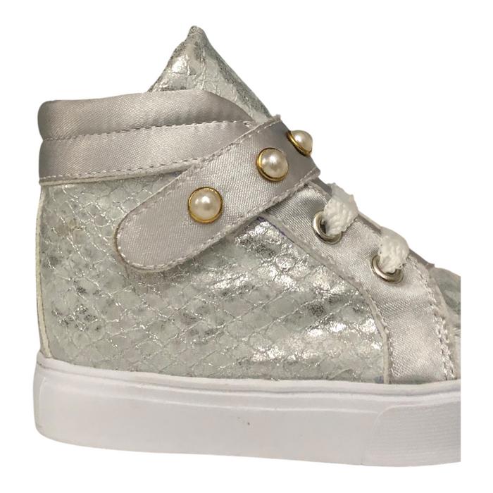 Tenis Bota Color Plata Para Niña Patey Girls