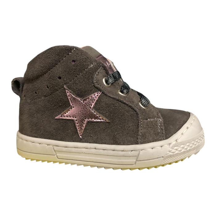 Tenis Bota Estrella Para Niña Gris/Velour DOGI