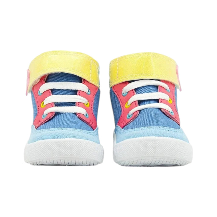 Tenis Bota Rapunzel Estrella Mezclilla Rosa Bubble Gummers