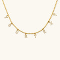 Tiny Dripping Words Gold Vermeil Necklace