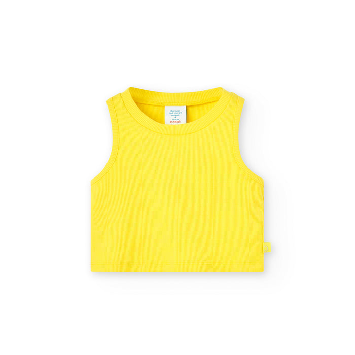 Top De Punto Amarillo Elástico Para Niña BOBOLI