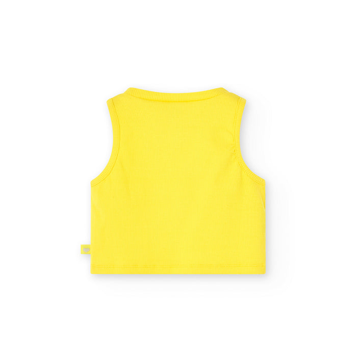Top De Punto Amarillo Elástico Para Niña BOBOLI