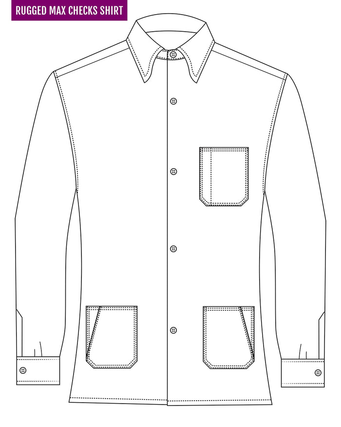 Twill Flannel Dark Blue Work Shirt