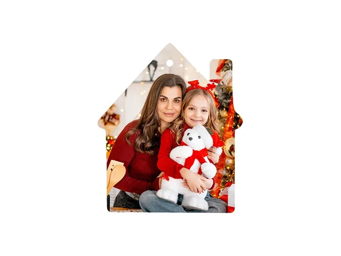 UV Bisque Ceramic Ornament (House shape,8.5*7.5cm)