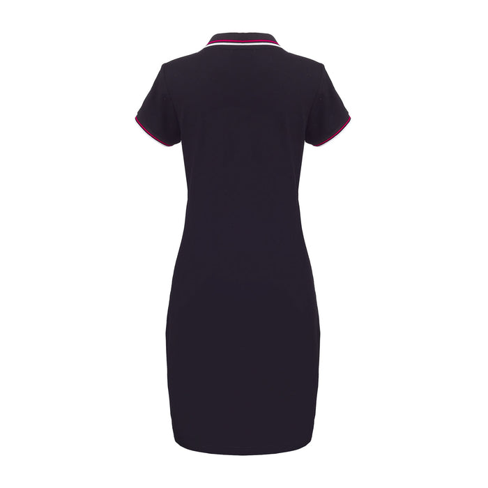 Vestido Clásico Escote V Negro Rock Hampton Polo Team