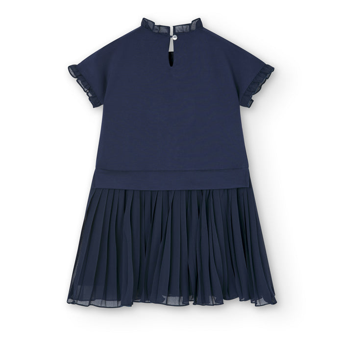 Vestido De Punto Combinado Para Niña BOBOLI