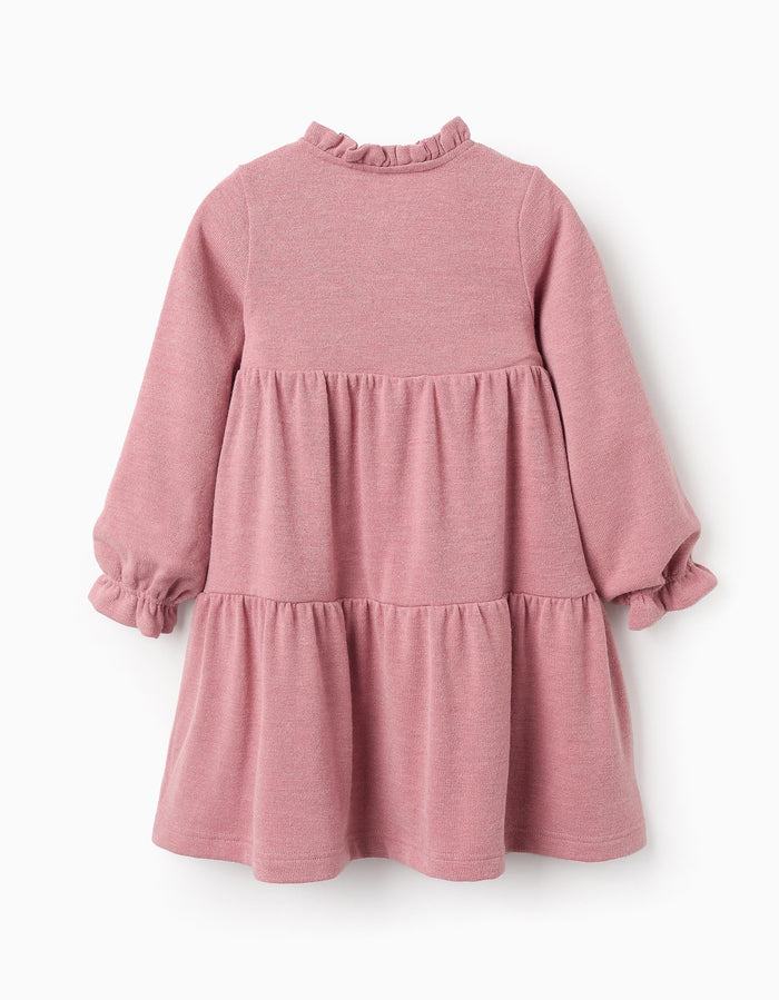Vestido De Punto Con Volantes Para Niña Rosa ZIPPY