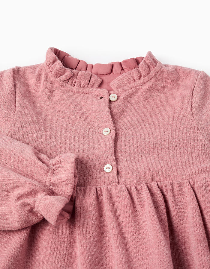 Vestido De Punto Con Volantes Para Niña Rosa ZIPPY