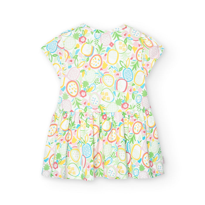 Vestido De Punto Elástico Estampado Frutas BOBOLI