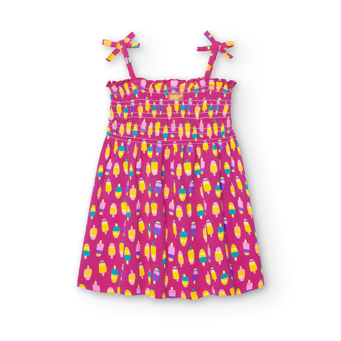 Vestido De Punto Estampado Para Niña BOBOLI