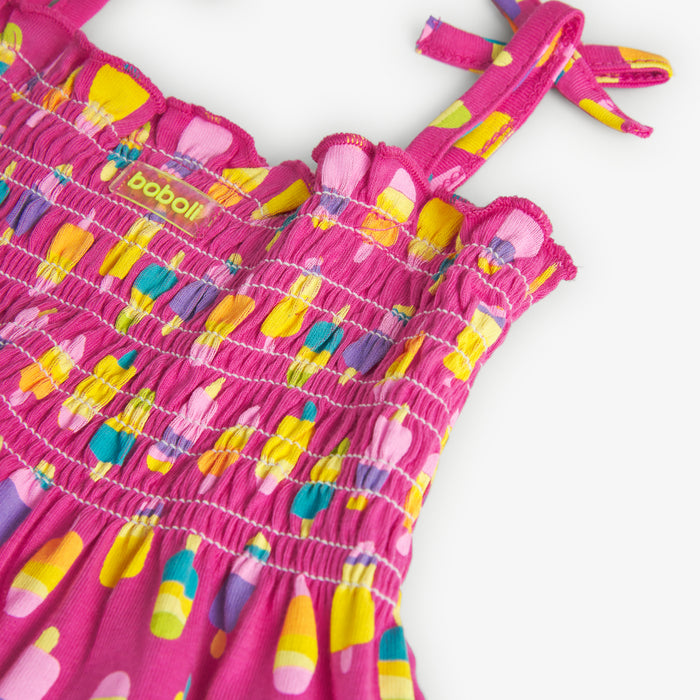 Vestido De Punto Estampado Para Niña BOBOLI