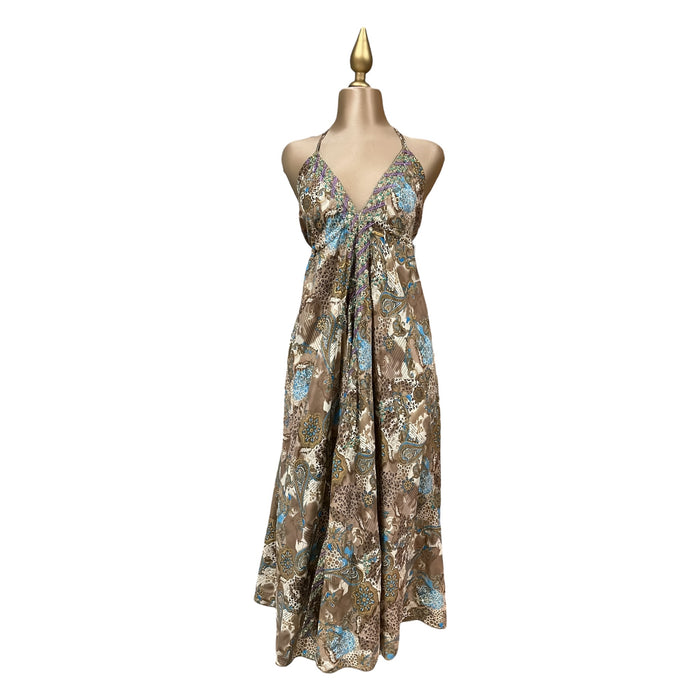 Vestido Halter Multicolor Café Mussi